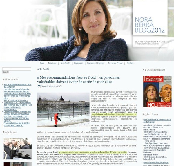 Les reccomandations de Nora Berra aux SDF